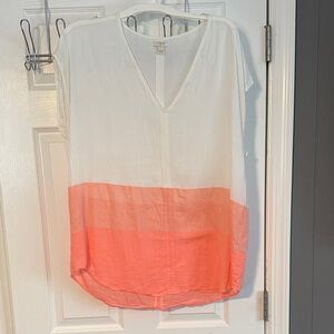 J. Crew White Textured Top